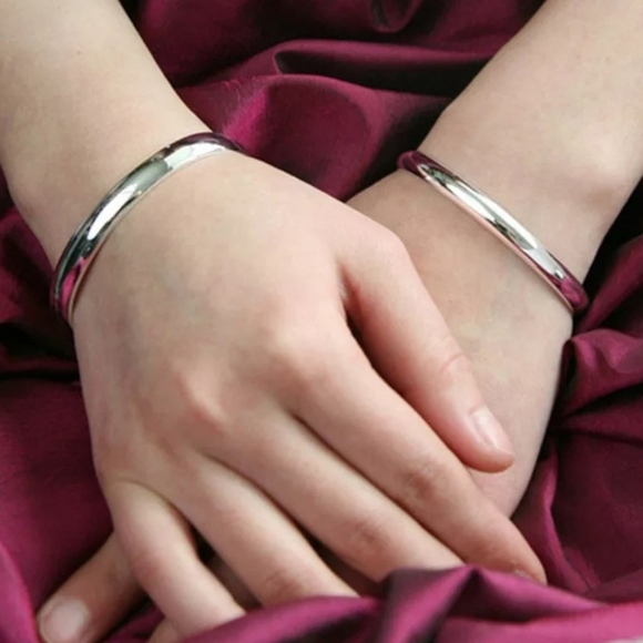 NEW Large Classic 925 Sterling Silver Cuff | Open Adjustable Size - Picture 9 of 11